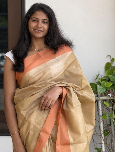 Silk Cotton Saree (Beige)